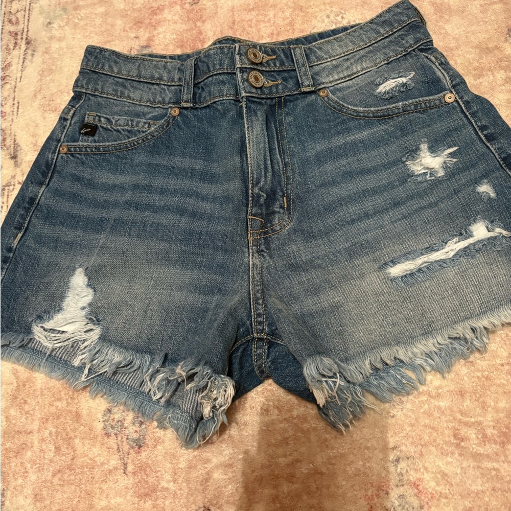 KanCan Blue Distressed Jean Shorts